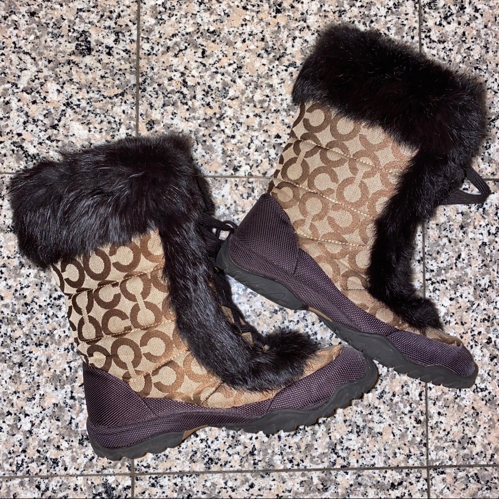 Coach Jennie Lace Up Snow Boots